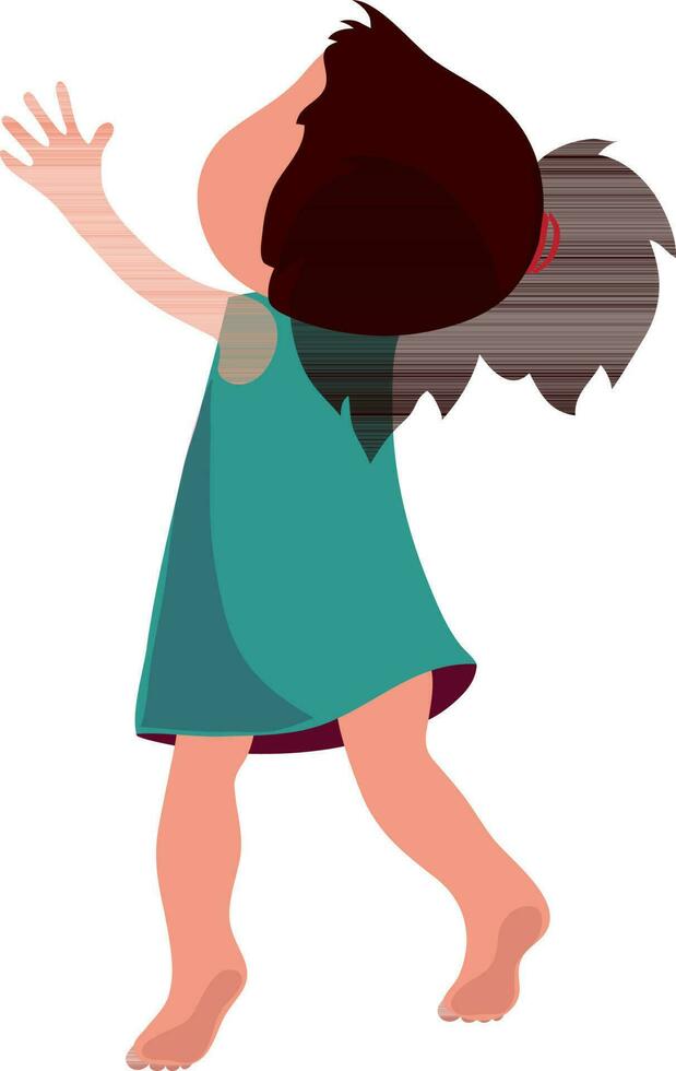 Character of a little girl. vector