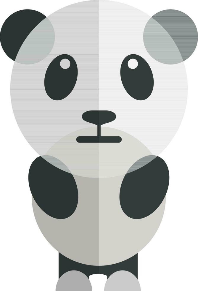 contento panda dibujos animados. vector