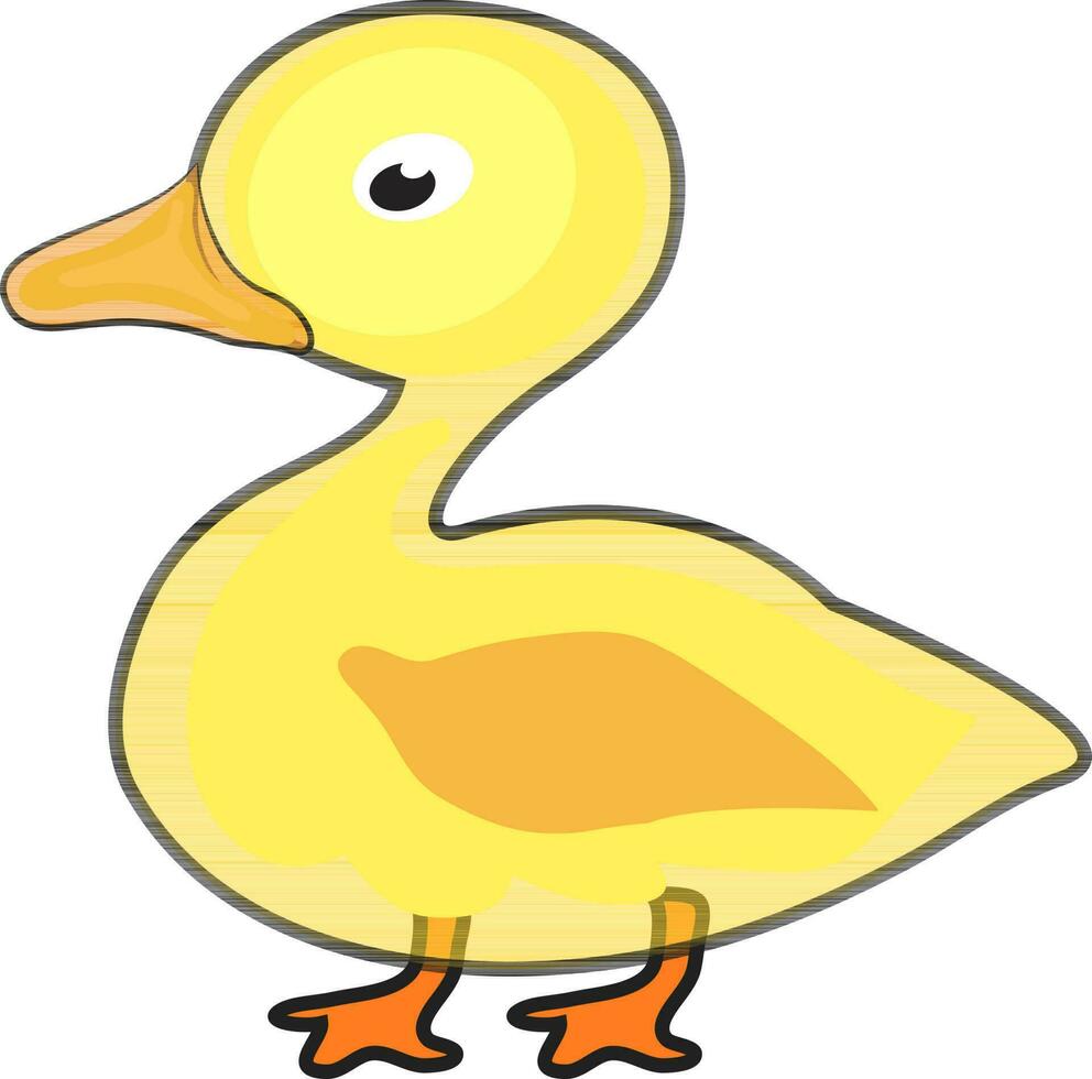 Duckling cartoon character. vector