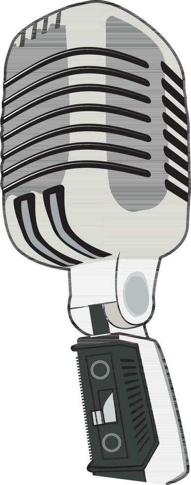 Illustration of a microphone. vector