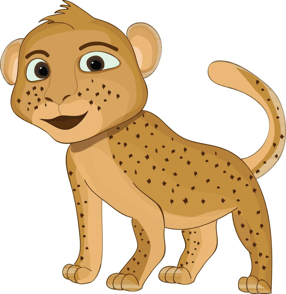 linda leopardo dibujos animados personaje. vector