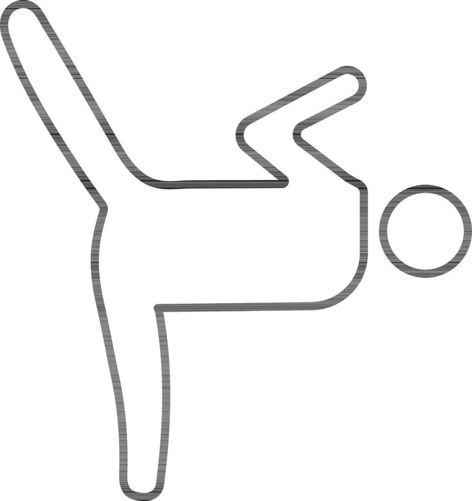 Illustration of man doing gymnastics. vector