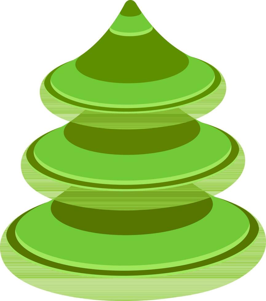 ilustración de verde Navidad árbol. vector