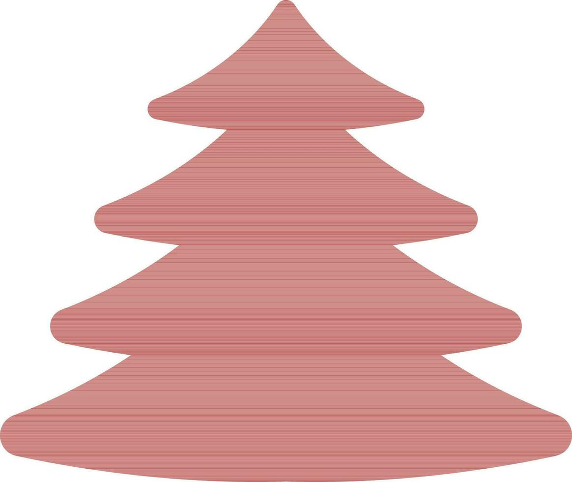 Illustration of Red Christmas Tree. vector