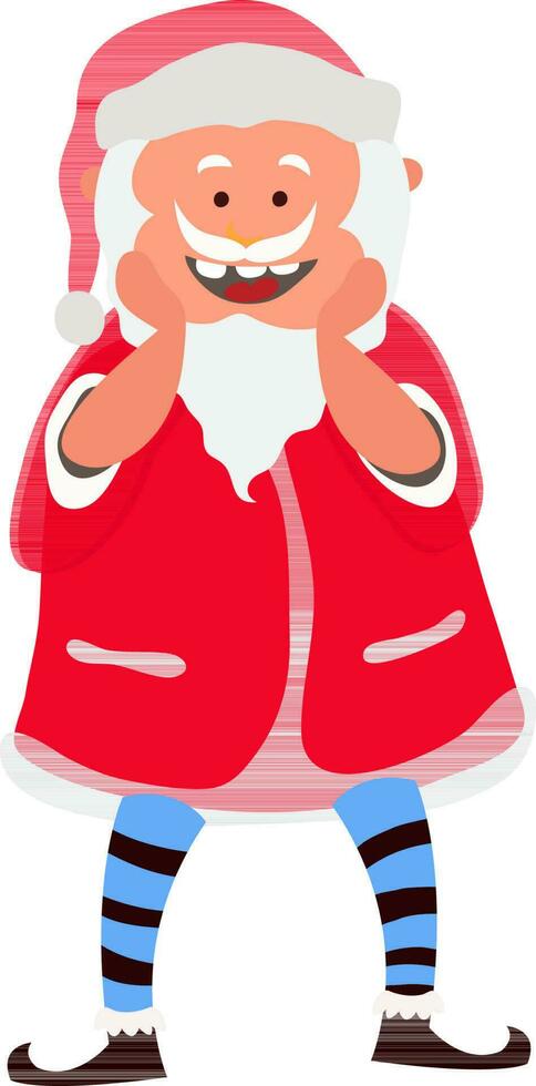 ilustración de un antiguo Papa Noel claus para Navidad. vector
