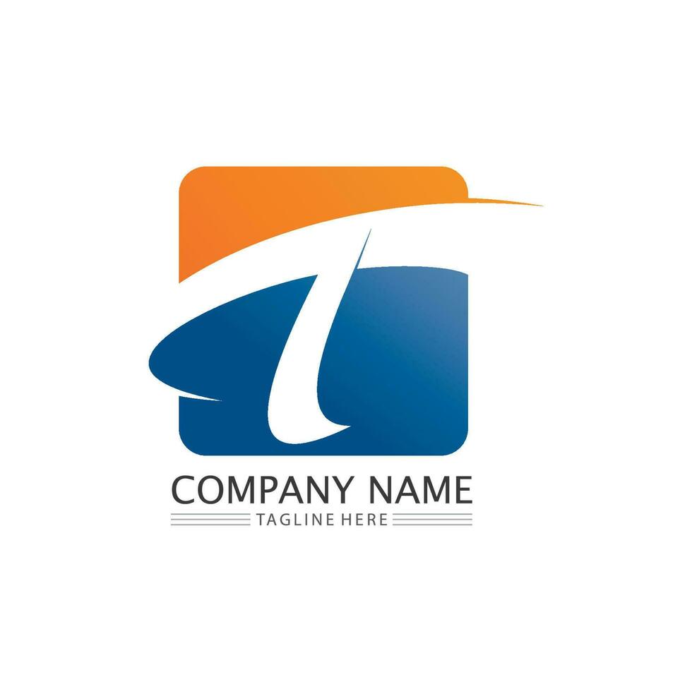 letter T logo image and font T design graphic  vector