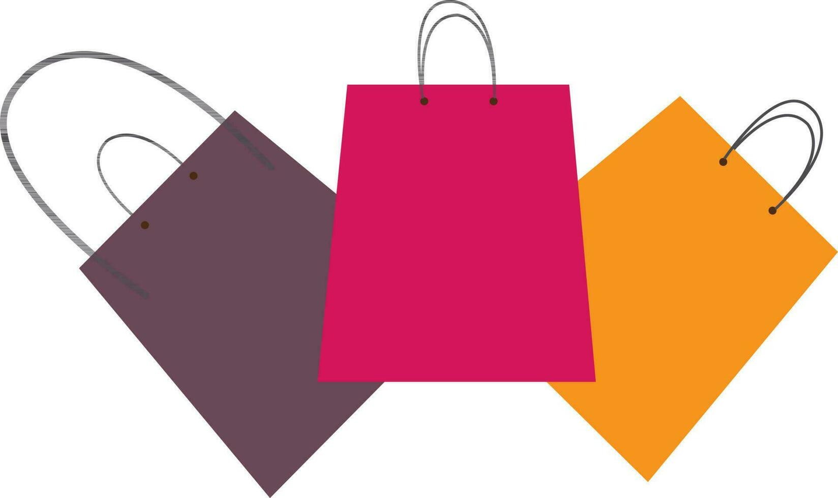 Set of colorful paper shopping bags. vector