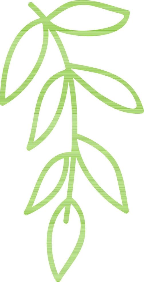 plano ilustración de verde hojas. vector
