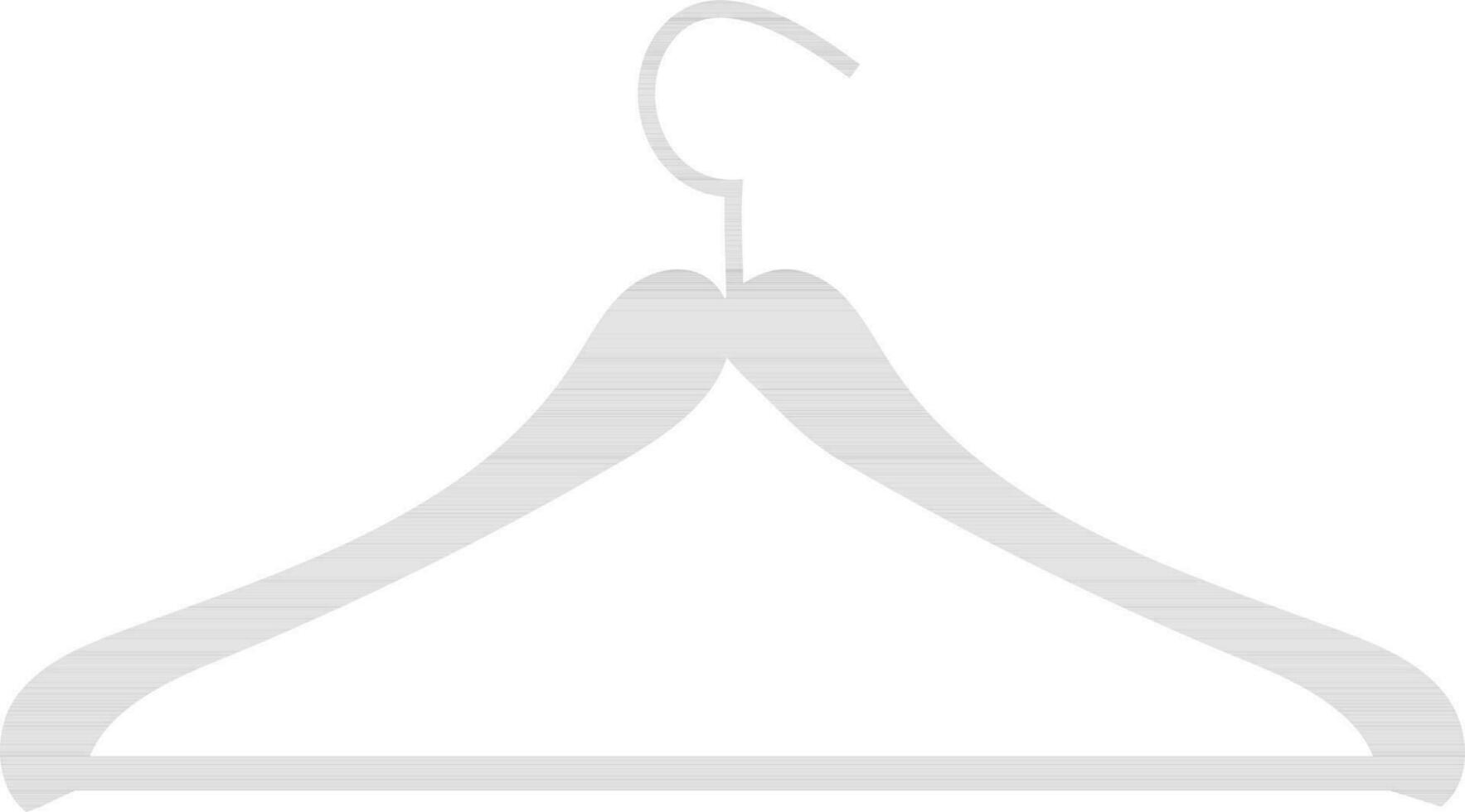 Flat illustration of clothes hanger. vector