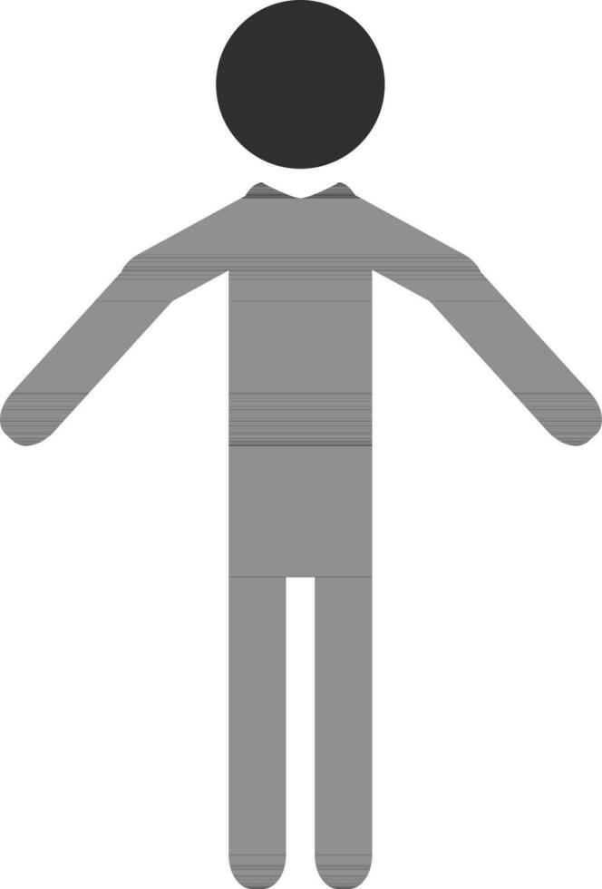 Sillhouette of male icon. vector