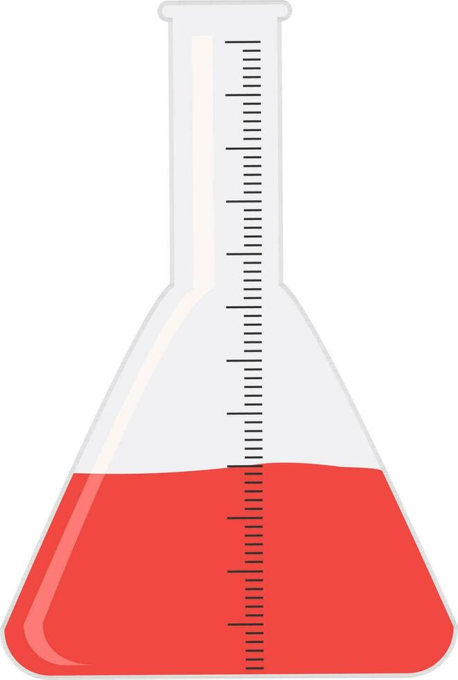 Flat illustration of chemical flask. vector