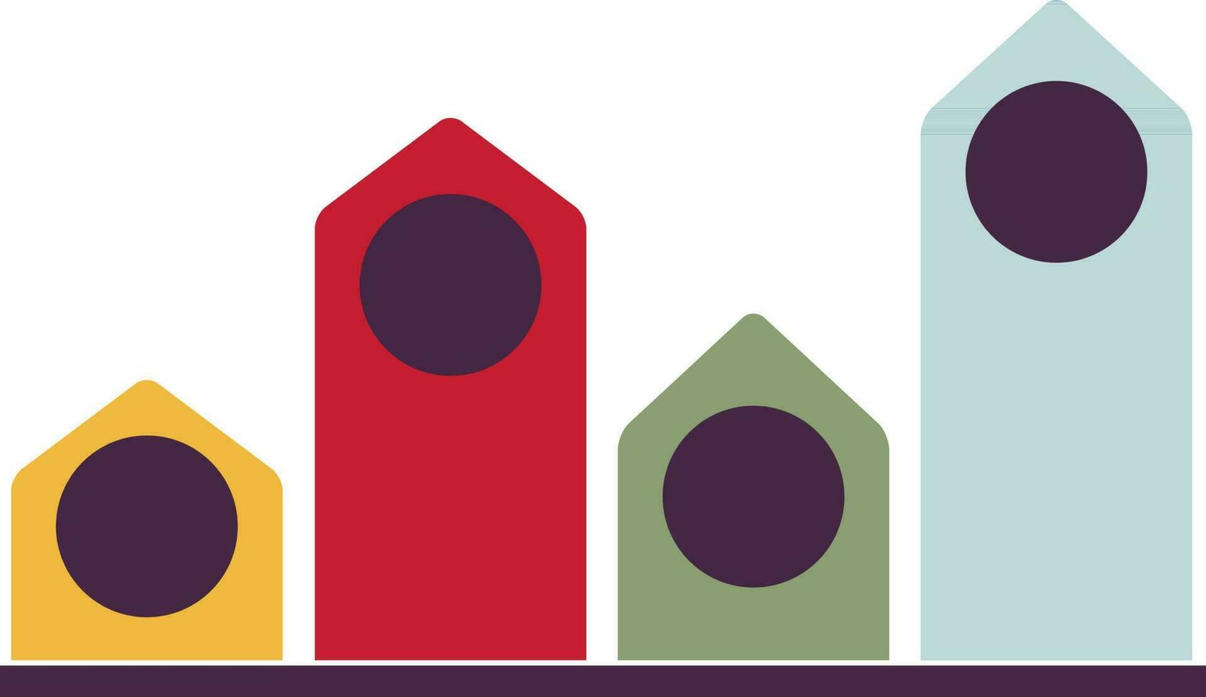 Flat arrows infographic element for Business. vector