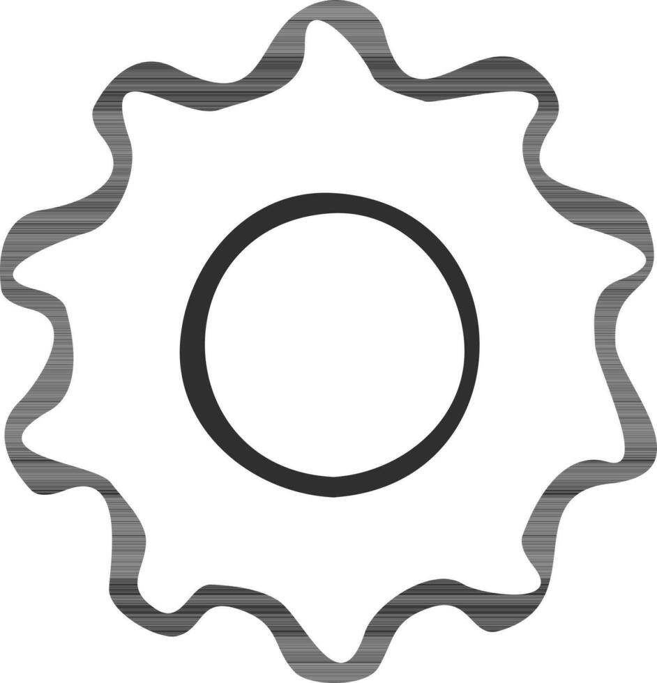 Flat illustration of cogwheel, Setting symbol. vector