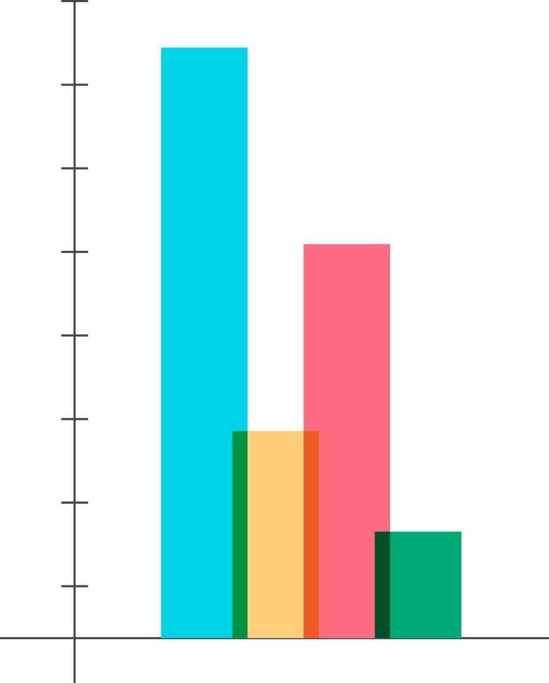 Colorful bar chart business infographic element. vector