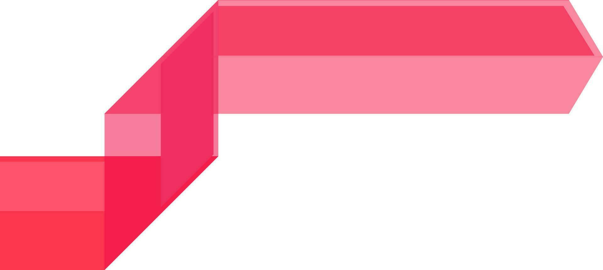 Pink arrow infographic element. vector
