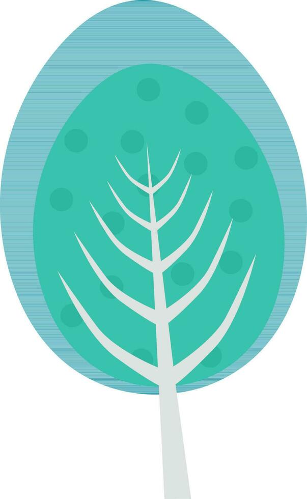 Flat illustration of a tree. vector