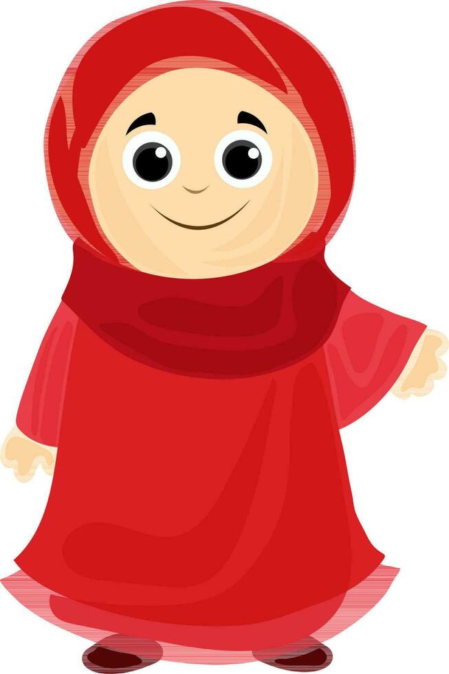 dibujos animados personaje de islámico mujer. vector