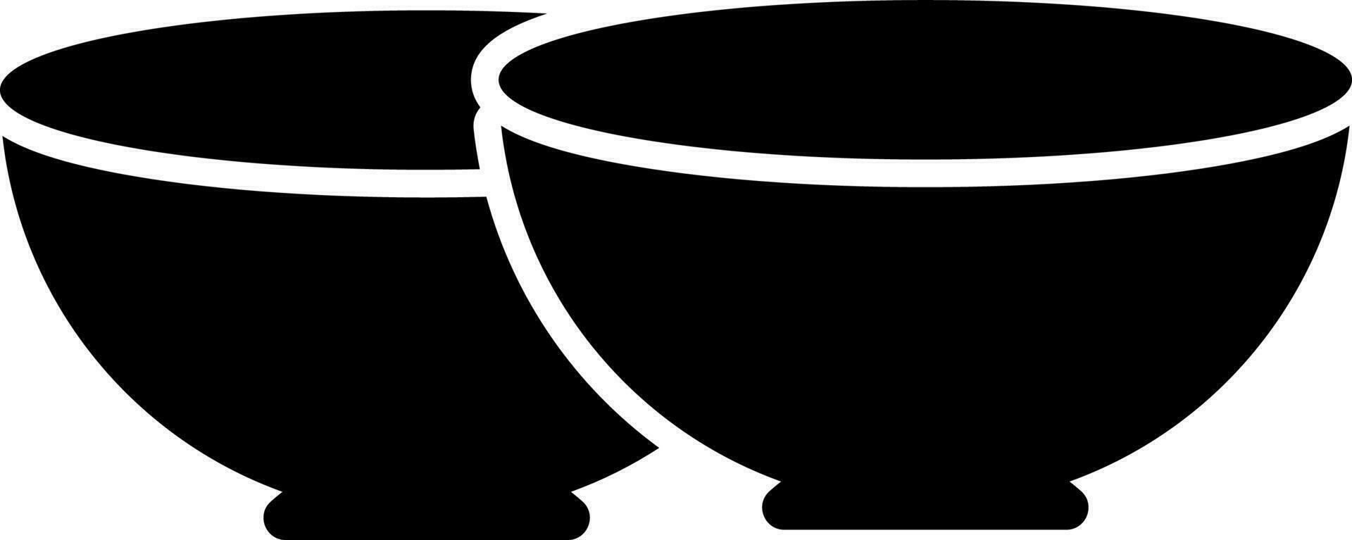 Flat illustration of bowls icon. vector