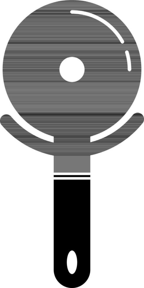 Glyph icon of a pizza cutter. vector