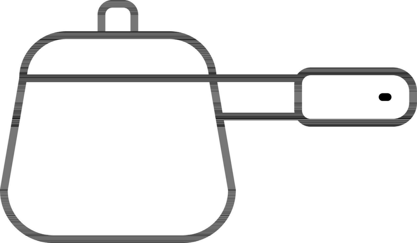 Pressure cooker icon in thin line art. vector