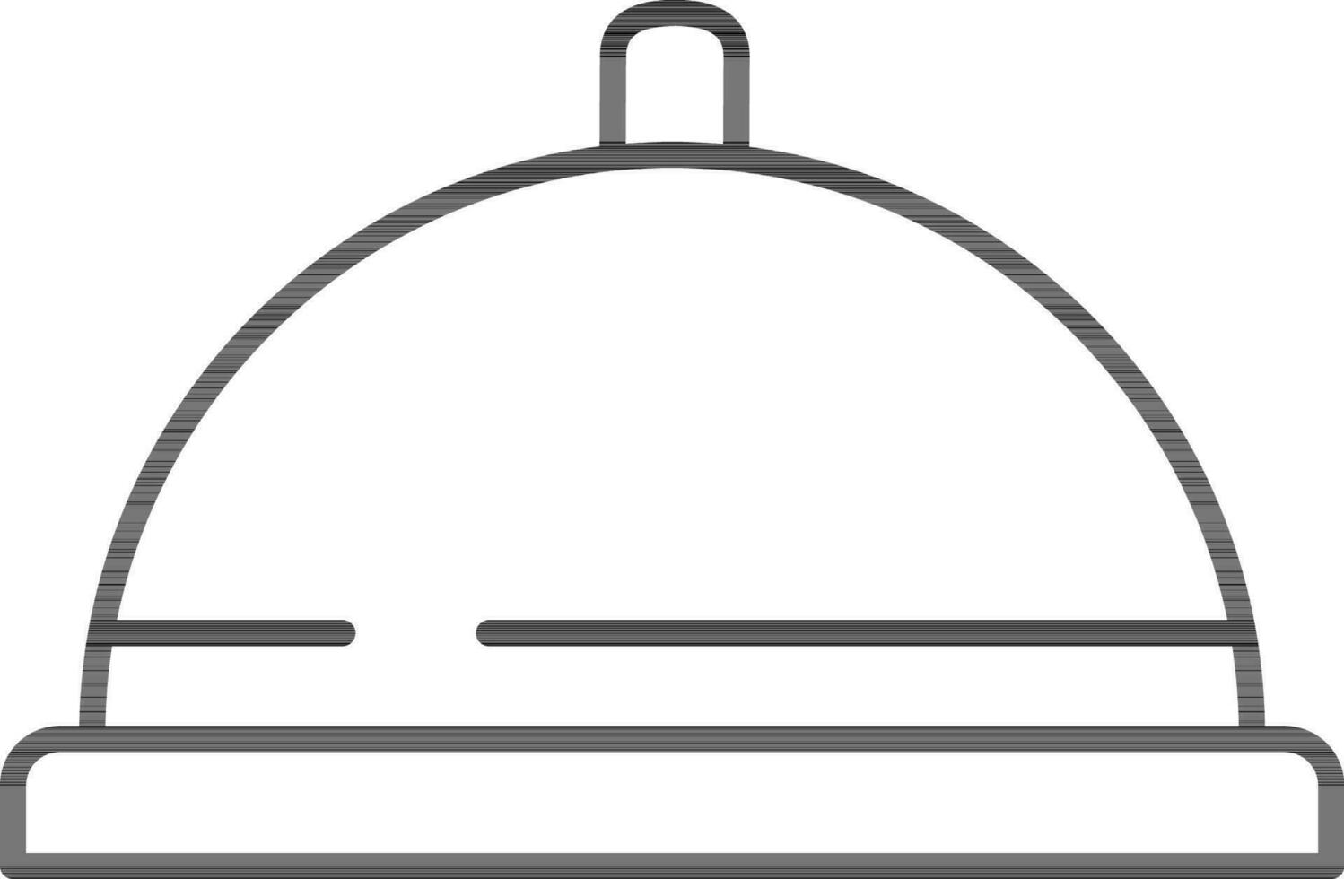 Line art illustration of Serving Tray or Cloche icon. vector