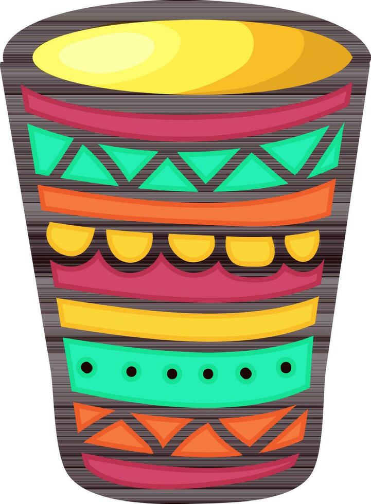 Illustration of colorful decorative glass. vector