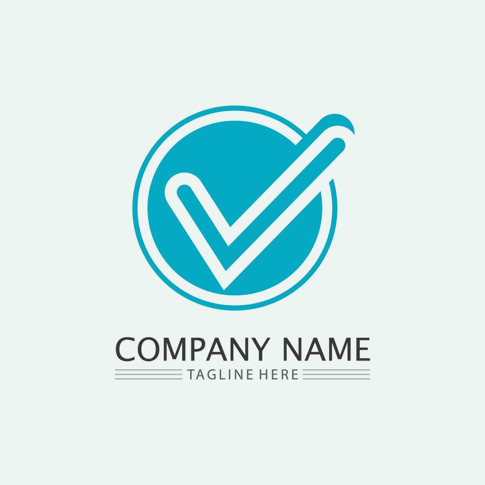 Checklist check mark logo vector or icon. Tick symbol in green color illustration. Accept okey symbol for approvement or cheklist design