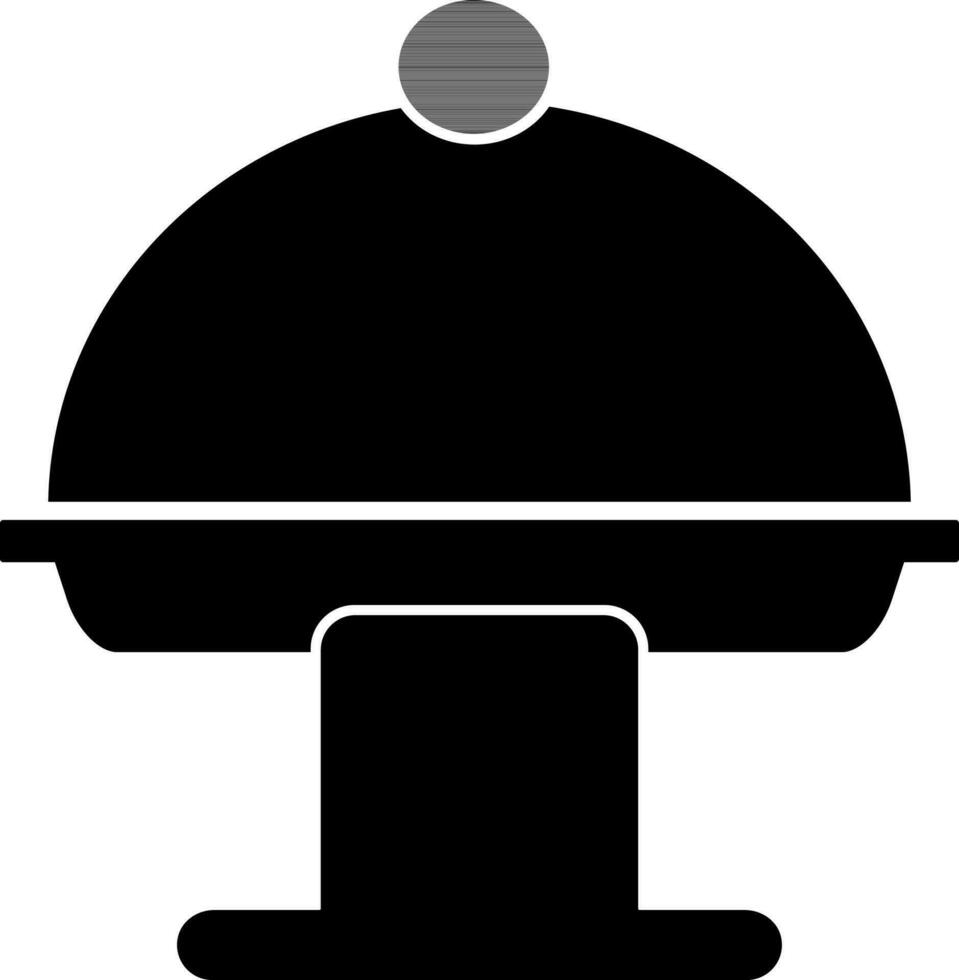 plano estilo icono de un campana de cristal. vector