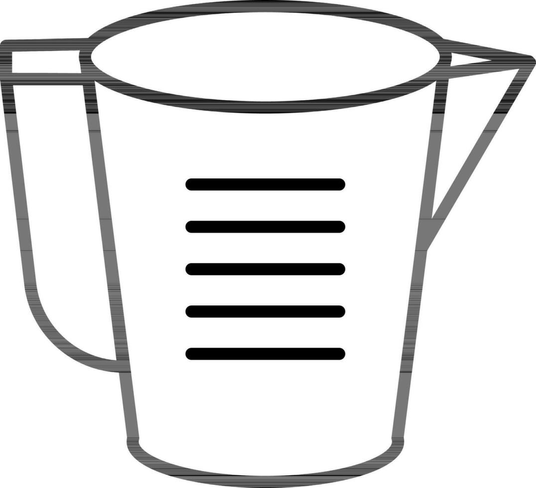 Line art illustration of Jug icon. vector