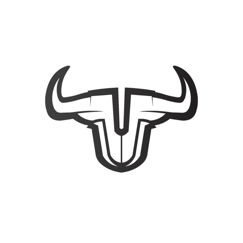 Bull horn and buffalo logo and symbols template icons app vector