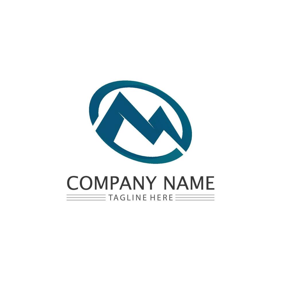 M Letter Logo Template vector