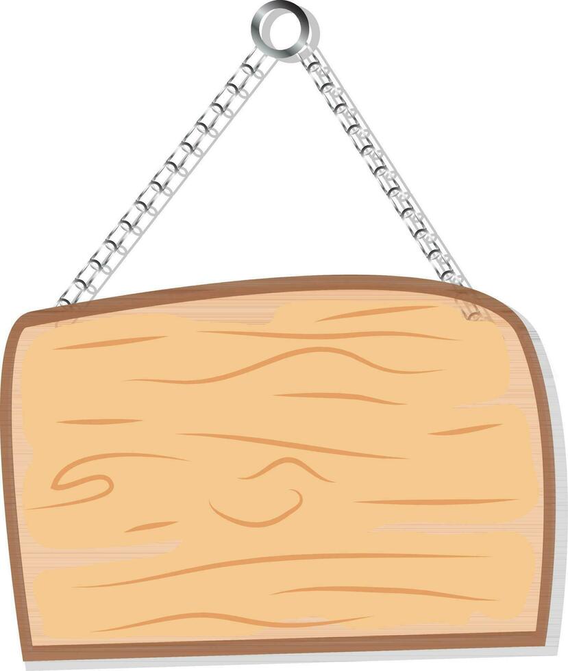 Isolated illustration of hanging signboard. vector