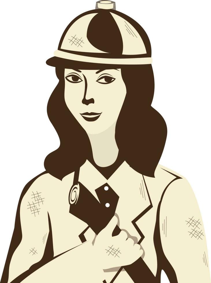 personaje de un dama ingeniero. vector