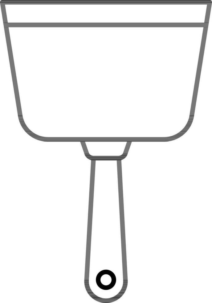 Illustration of Dustpan icon in line art. vector