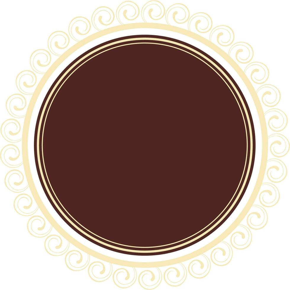 Blank sticker, tag or label with floral design. vector