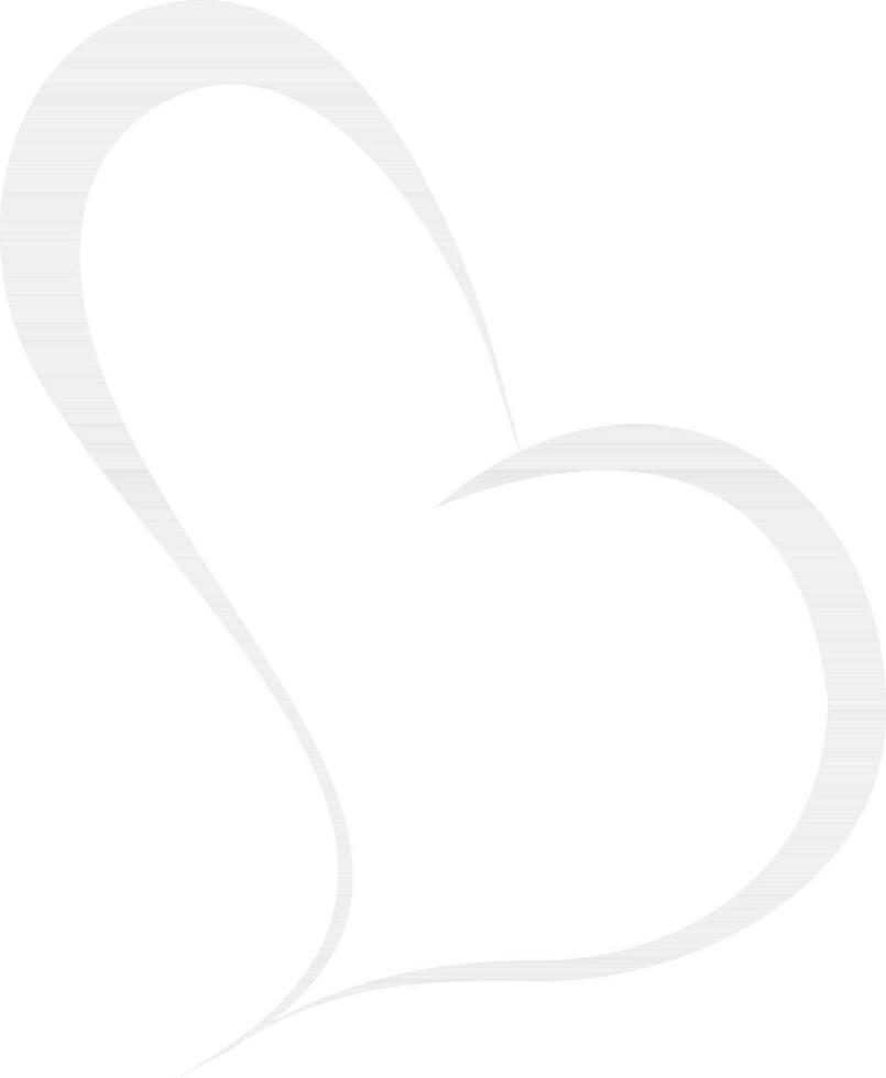 Vector heart sign or symbol in flat style.