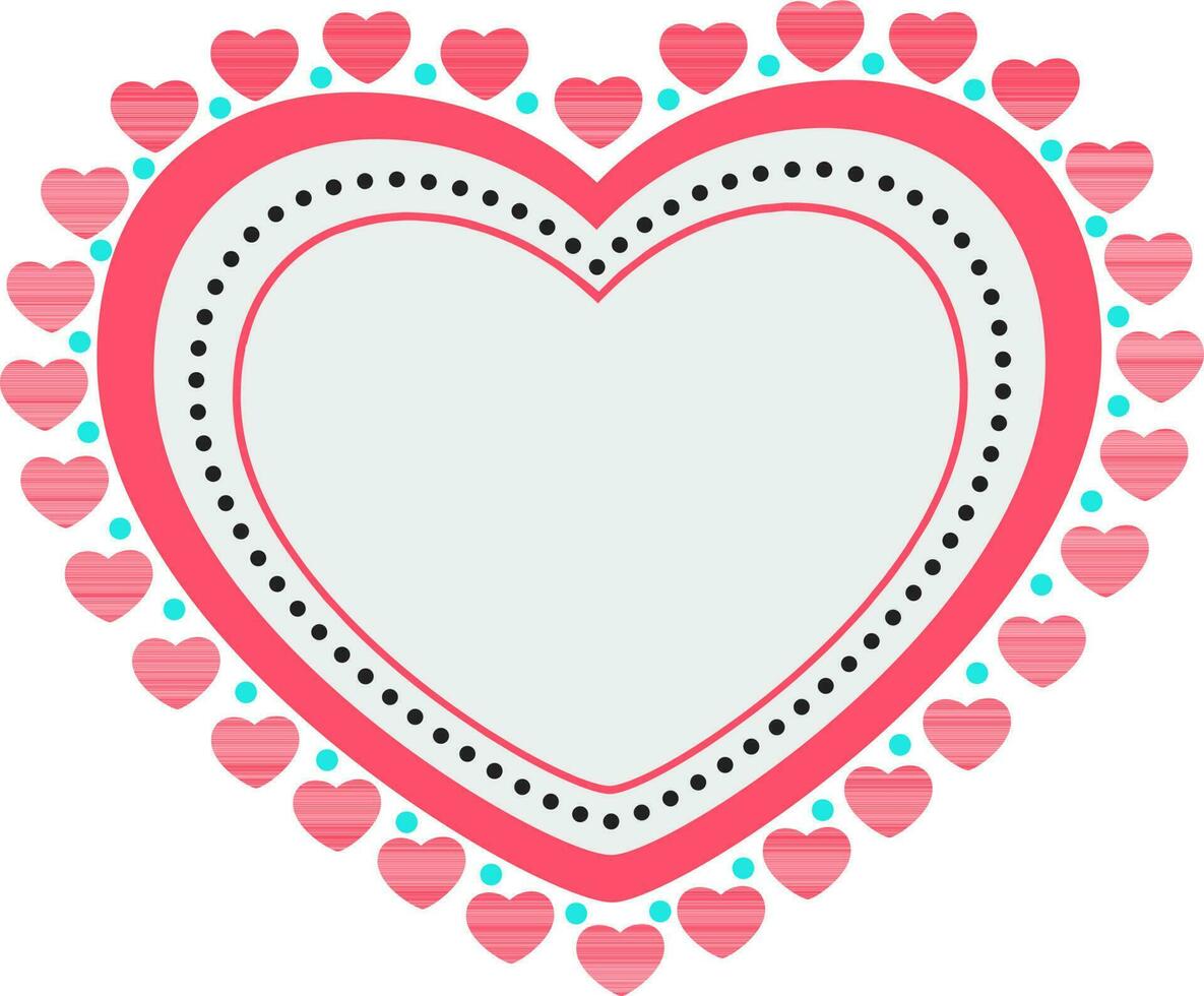 Flat style illustration of beautiful heart. vector