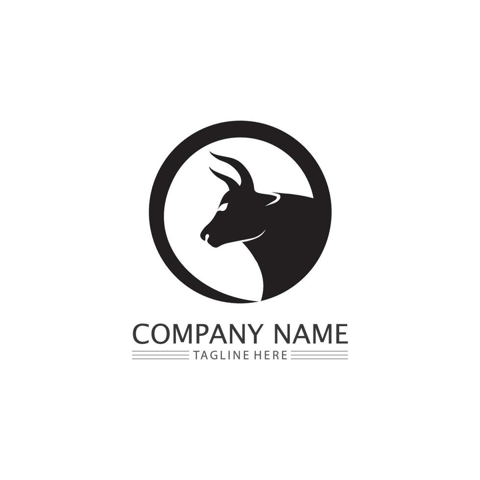 Bull buffalo head cow animal  mascot logo design vector for sport horn buffalo animal mammals head logo wild matador