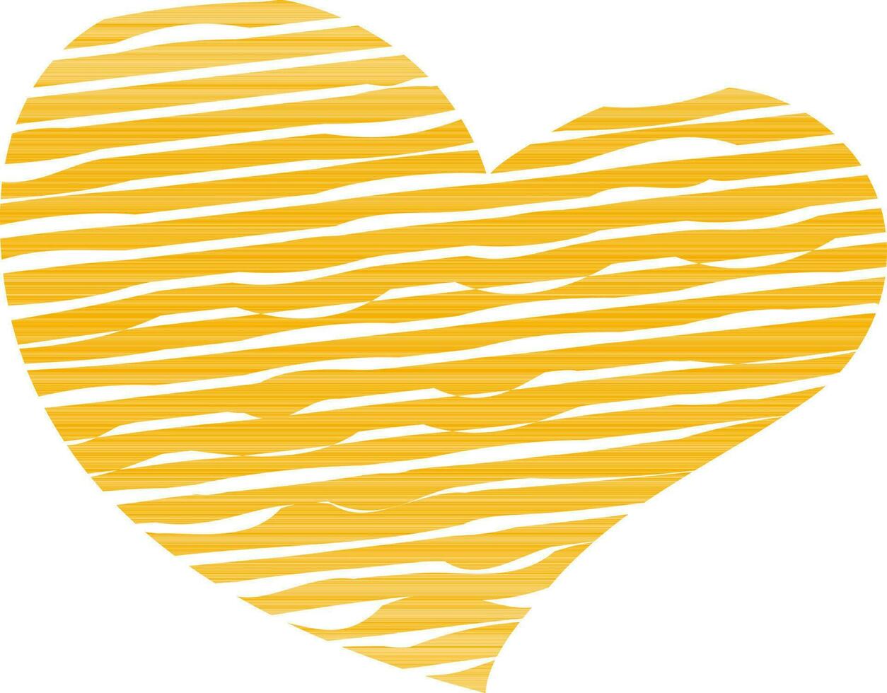 Abstract yellow heart design. vector