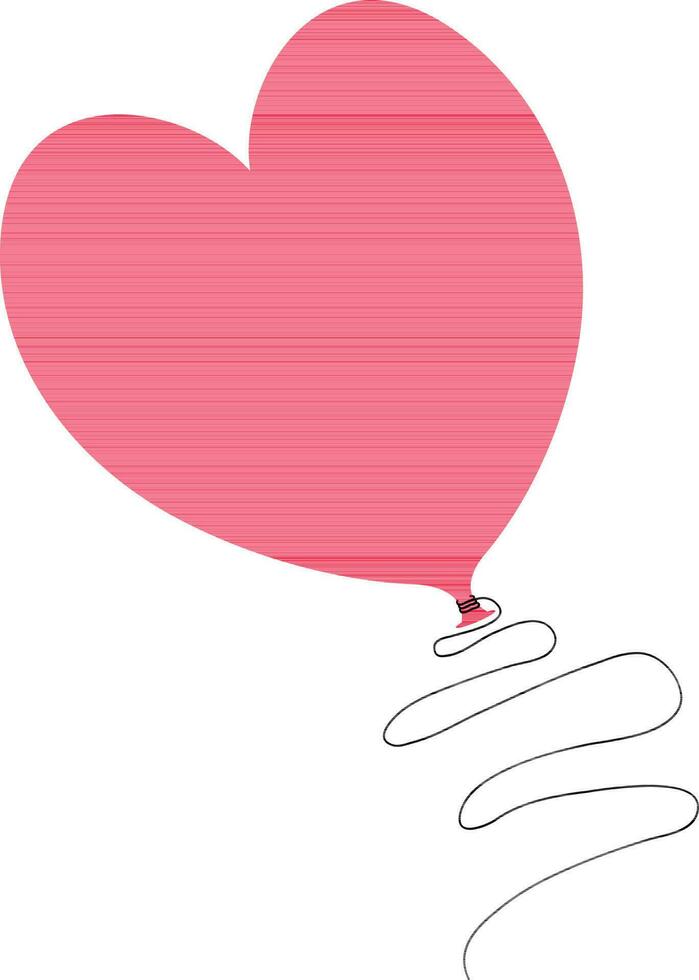 Red heart shaped balloon design. vector