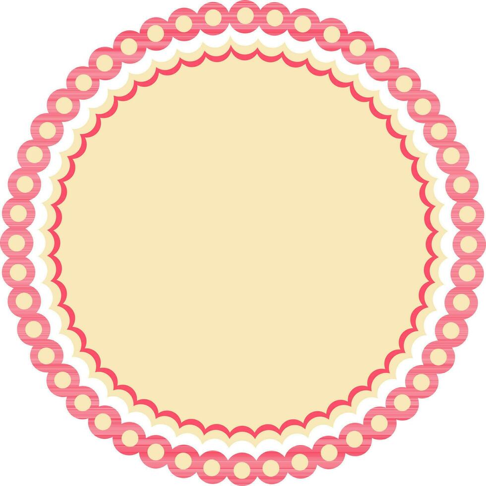Circular frame in flat style. vector