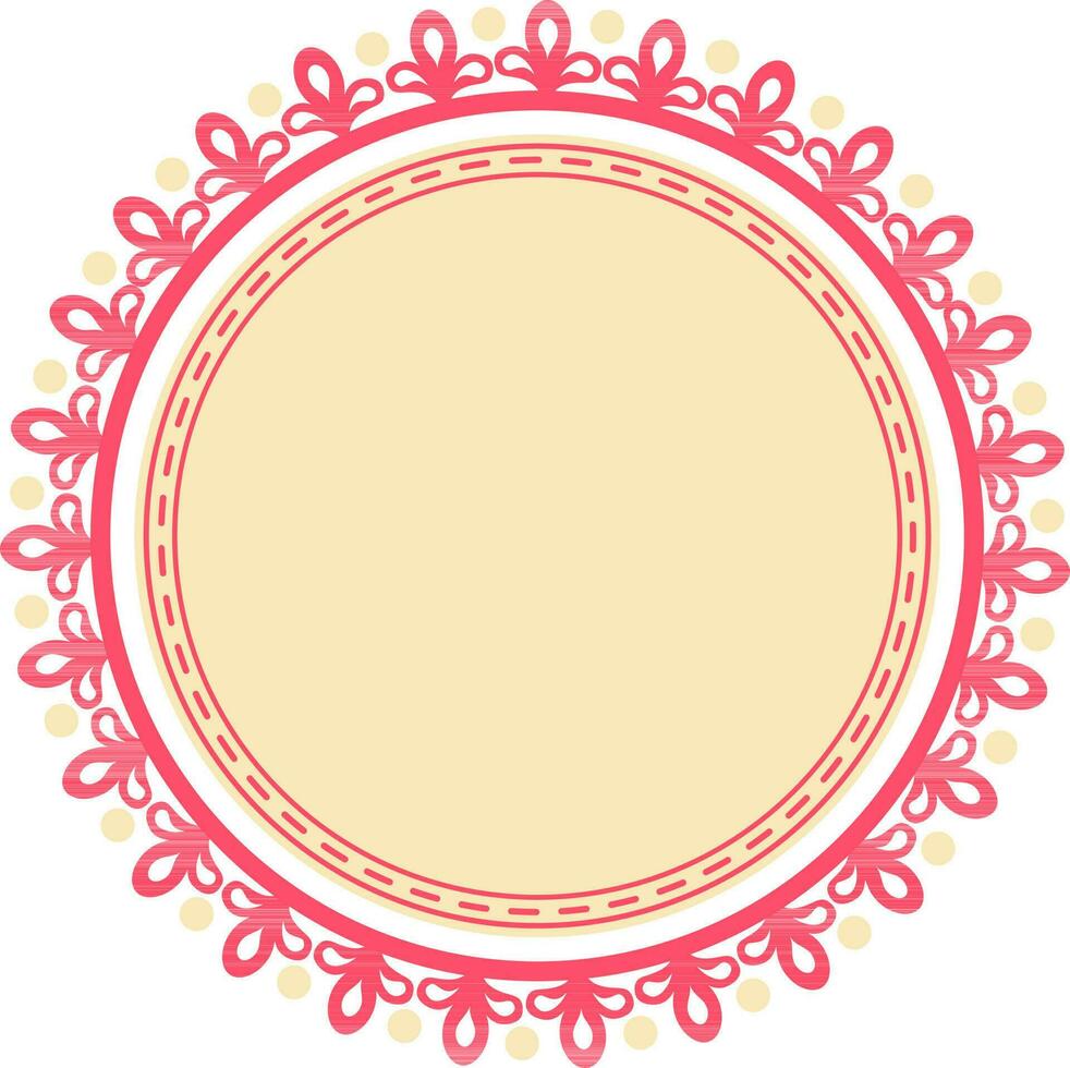 Flat illustration of circular frame. vector