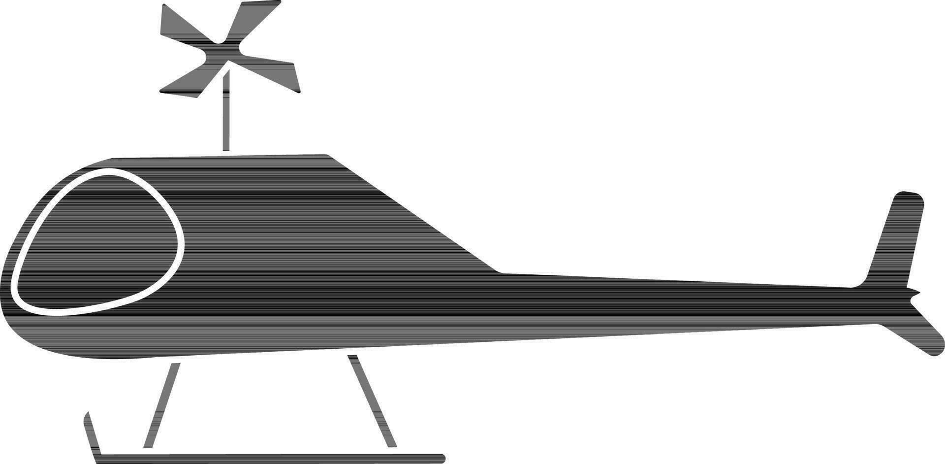 Helicopter icon design in black style for luxury concept. vector