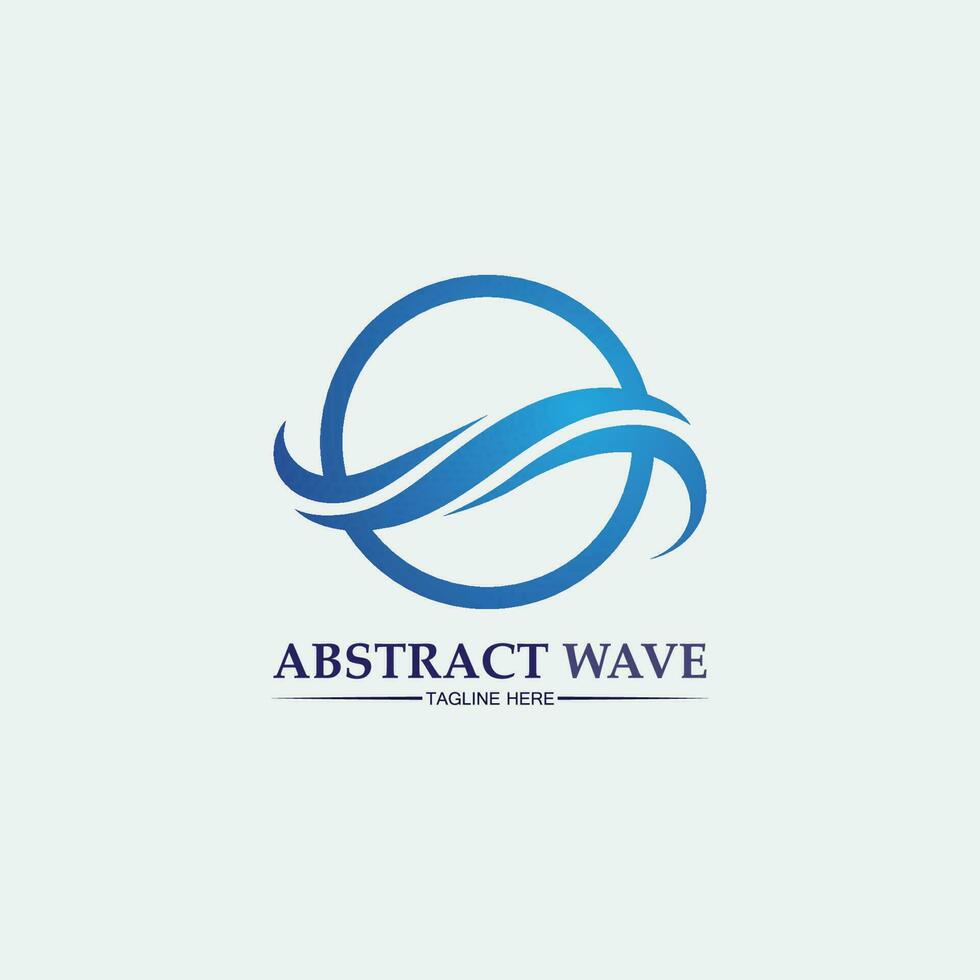 Water wave icon vector