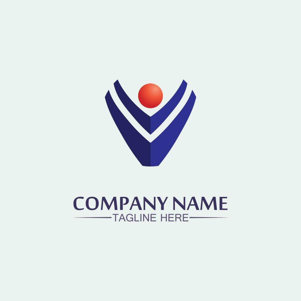 succes logo team work brand and business logo, vector community, unity colorful and friendship , partner teamwork care logo