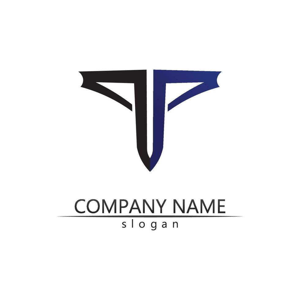 T letter, T logo vector font alphabet design and icon T