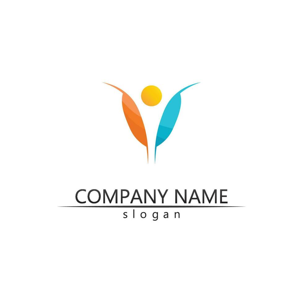 people Community,care group network and social icon design logo and template vector