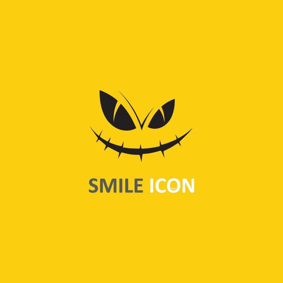 icono de sonrisa, sonrisa, diseño de logotipo vectorial, emoticonos felices, diseño divertido y felicidad de emoji vectorial vector