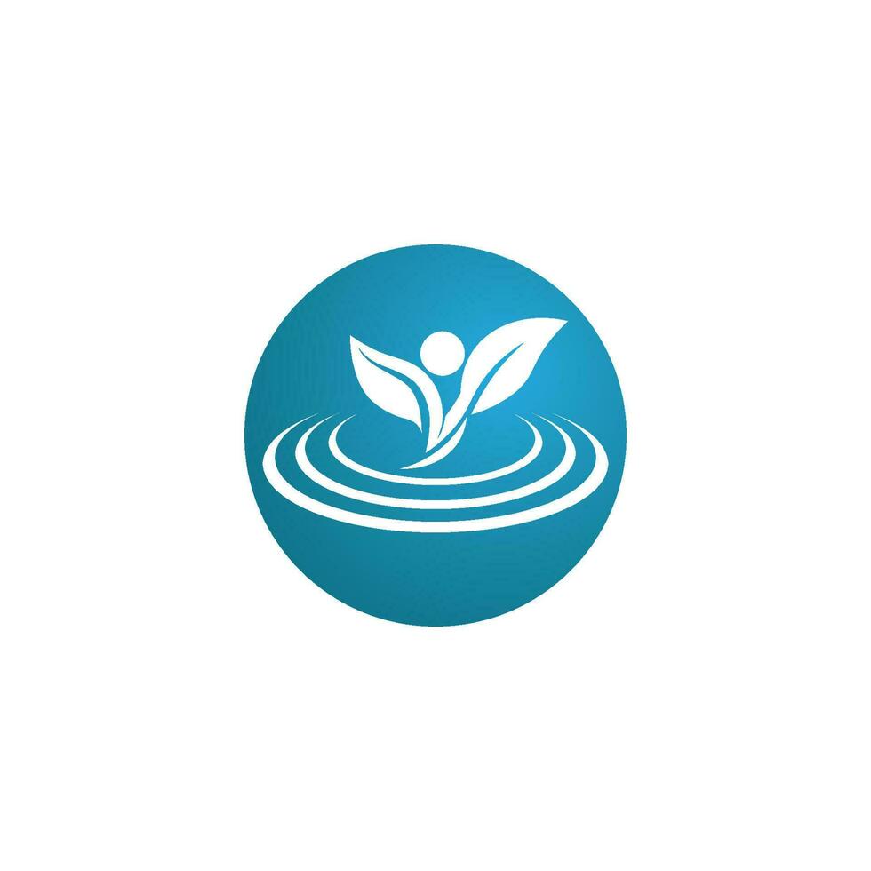 Water wave icon vector