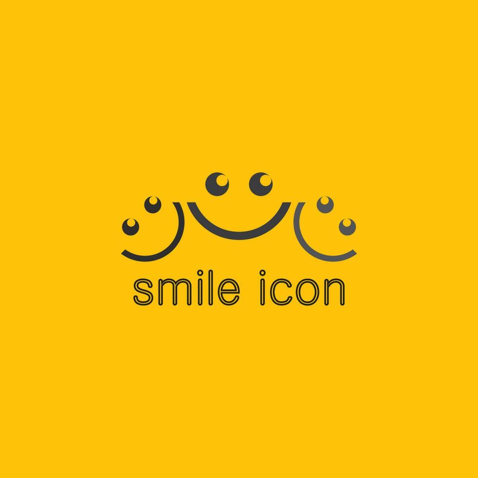 icono de sonrisa, sonrisa, diseño de logotipo vectorial, emoticonos felices, diseño divertido y felicidad de emoji vectorial vector